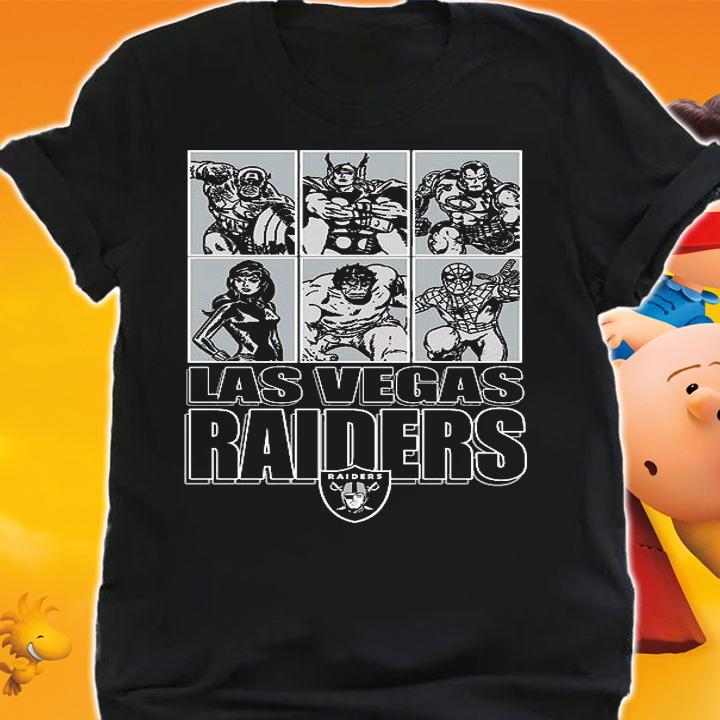 Las Vegas Raiders Disney Marvel Avengers Line-Up shirt shirt