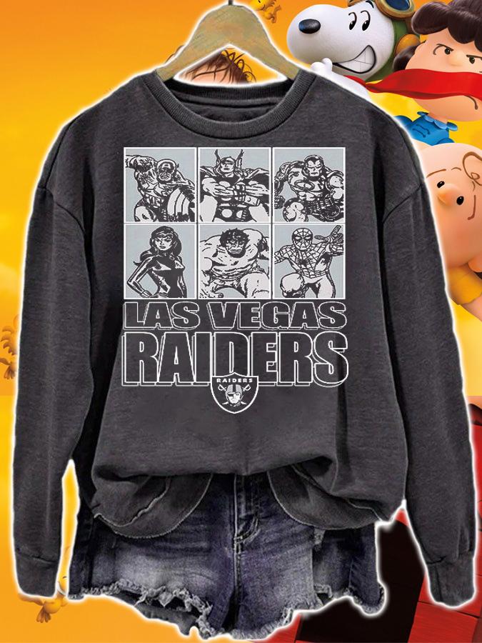 Las Vegas Raiders Disney Marvel Avengers Line-Up shirt sweatshirt