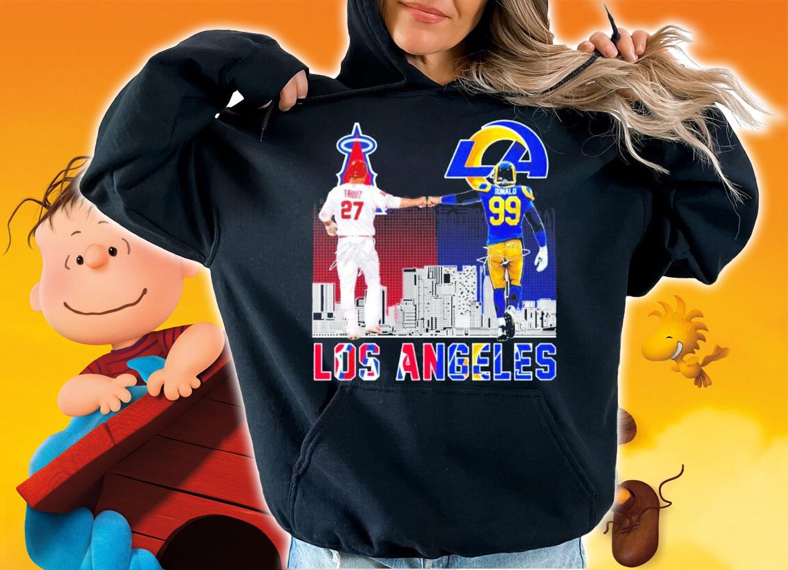 Los Angeles Mike Trout vs Aaron Donald signatures shirt hoodie