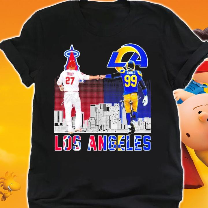 Los Angeles Mike Trout vs Aaron Donald signatures shirt shirt