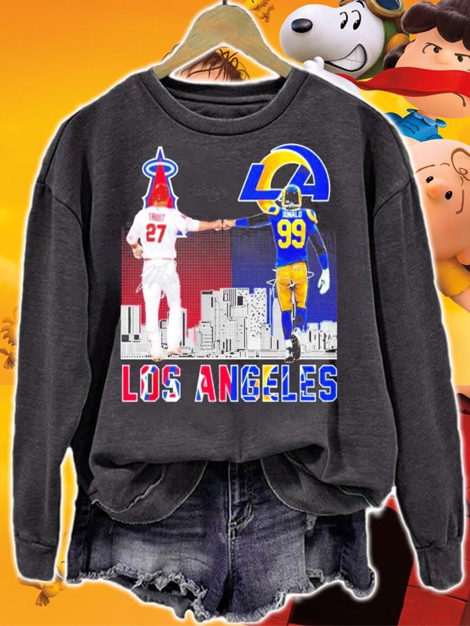 Los Angeles Mike Trout vs Aaron Donald signatures shirt sweatshirt