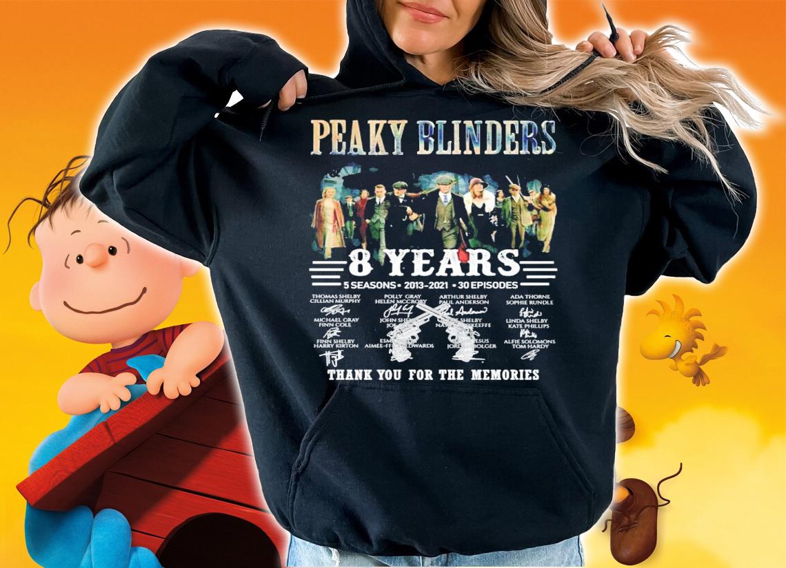 Peaky Blinders 8 years 5 seasons 2013-2021 30 episodes signatures t-shirt