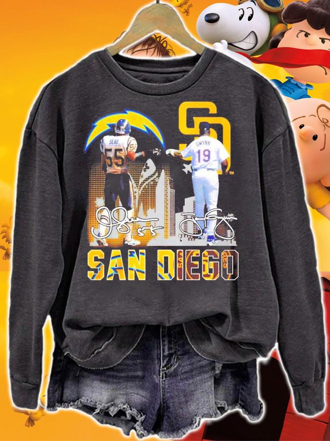 San Diego Seau Gwynn signature shirt sweatshirt