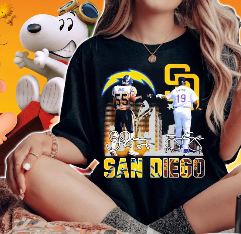 San Diego Seau Gwynn signature shirt woman shirt