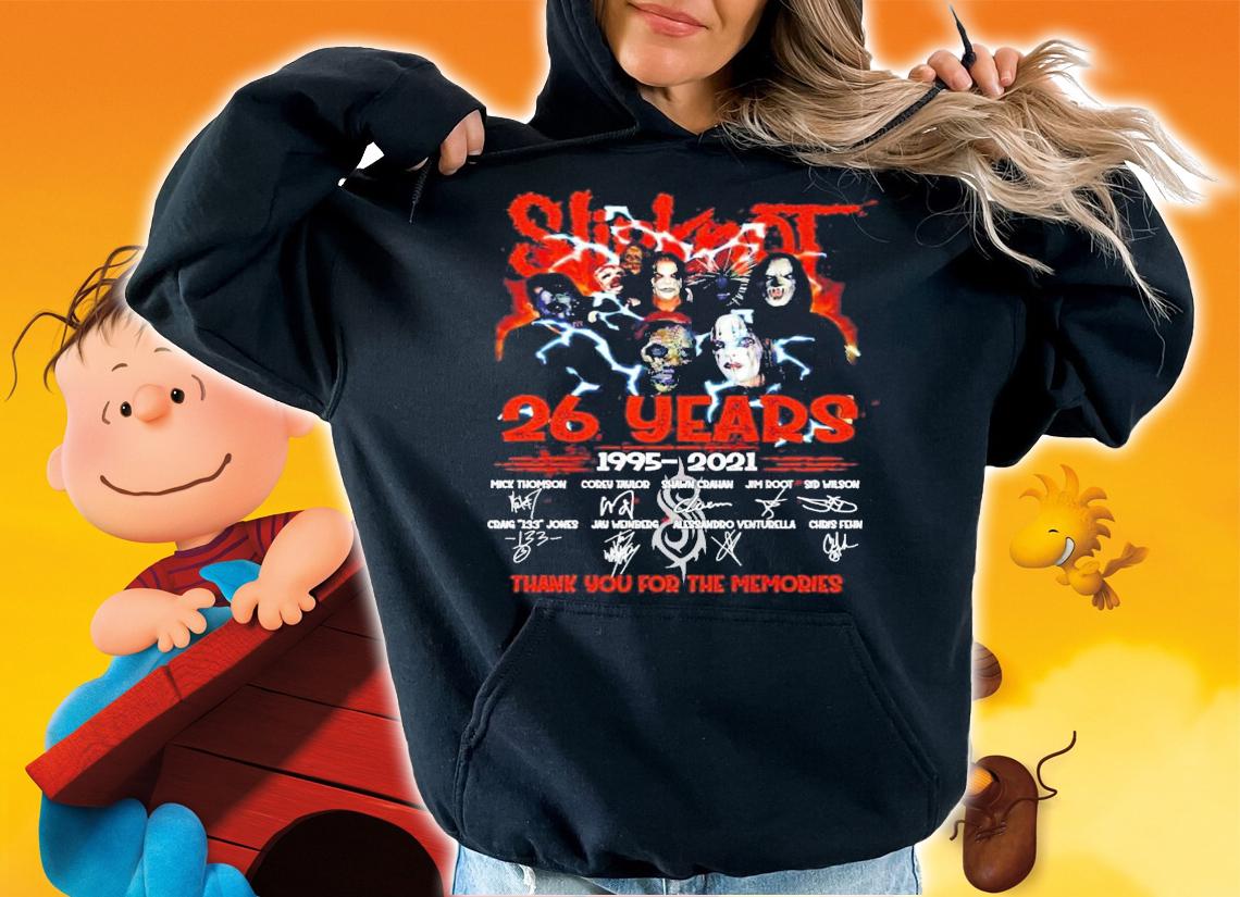 Slipknot 26 years 1995-2021 signatures shirt hoodie