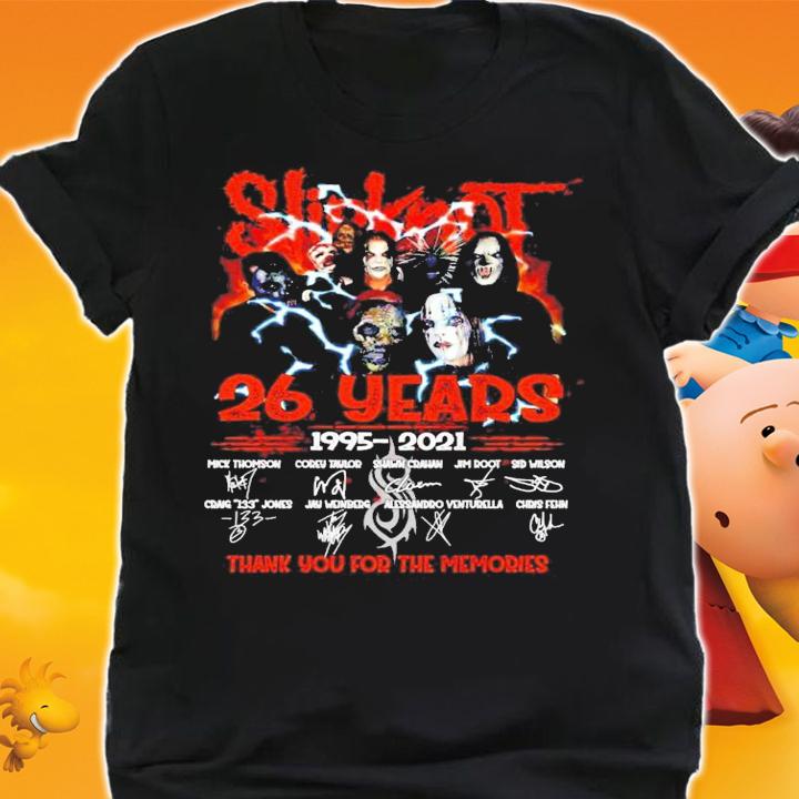 Slipknot 26 years 1995-2021 signatures shirt shirt