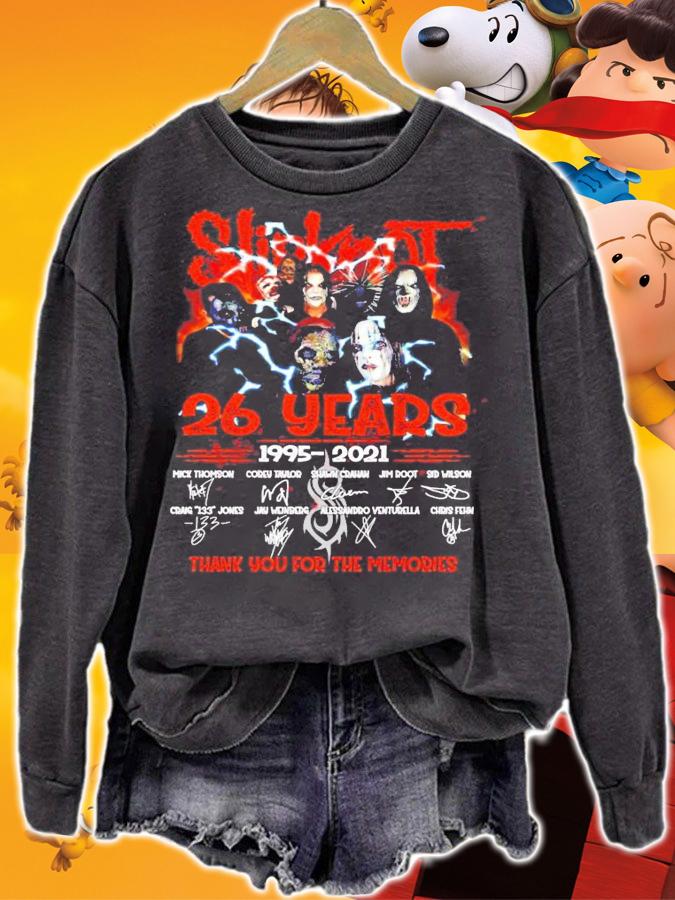 Slipknot 26 years 1995-2021 signatures shirt sweatshirt