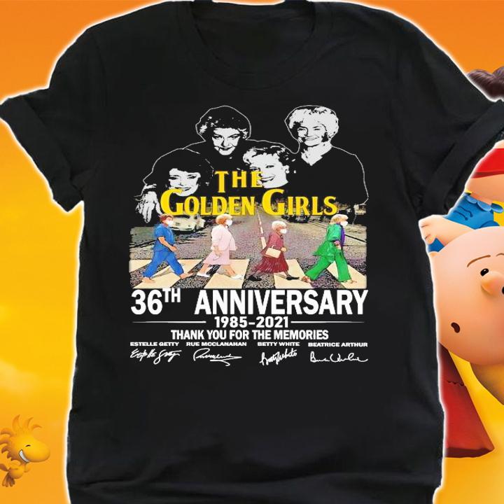 The Golden Girls 36th anniversary 1985-2021 signatures Abbey Road shirt