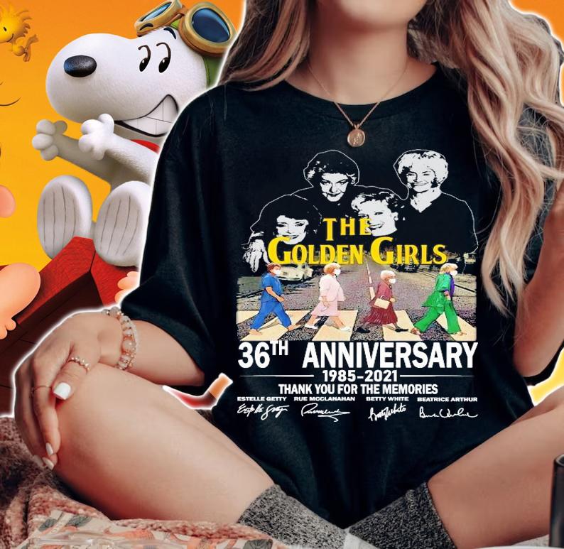 The Golden Girls 36th anniversary 1985-2021 signatures Abbey Road shirt