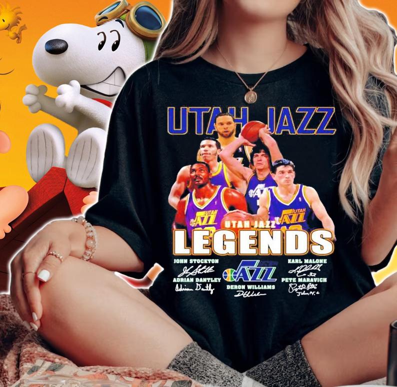 Legends Utah Jazz signature shirt woman shirt