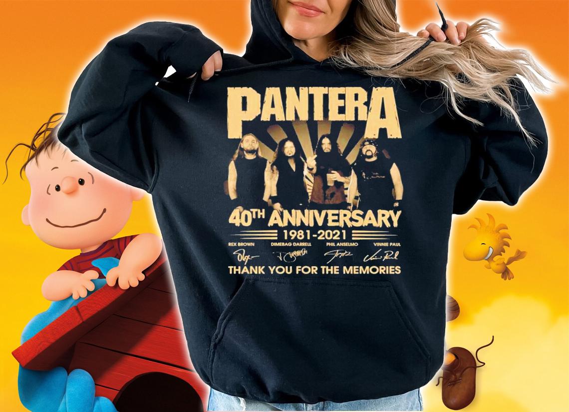 Pantera 40th anniversary 1981-2021 signatures shirt