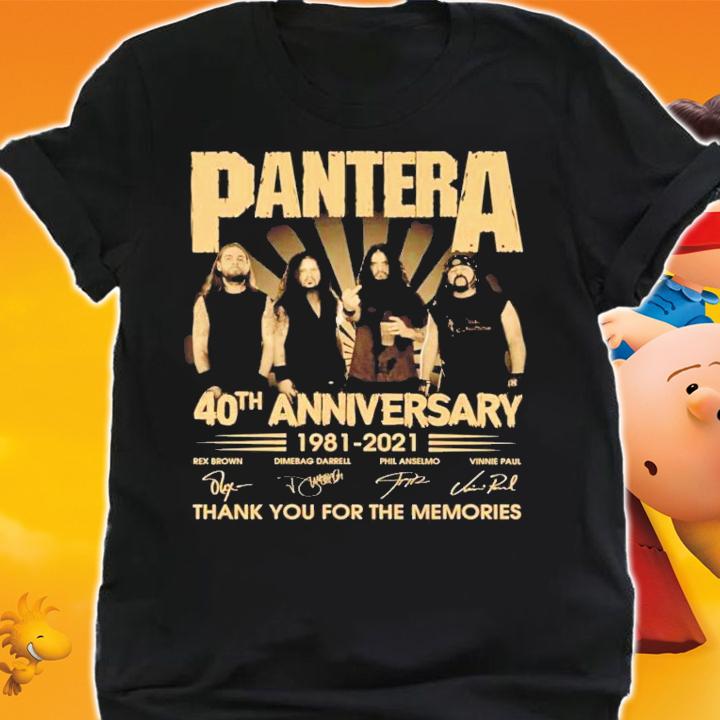 Pantera 40th anniversary 1981-2021 signatures shirt