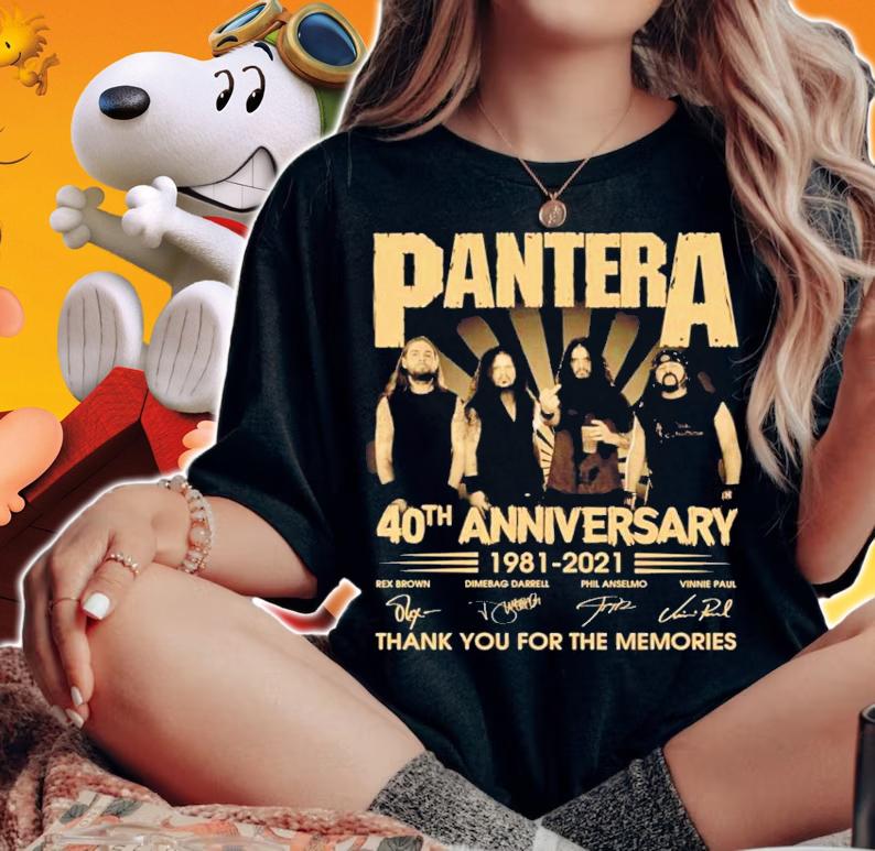 Pantera 40th anniversary 1981-2021 signatures shirt