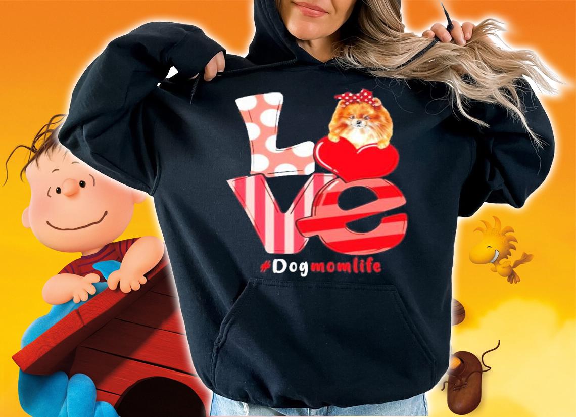 Pomeranian love heart #dogmomlife Valentine shirt