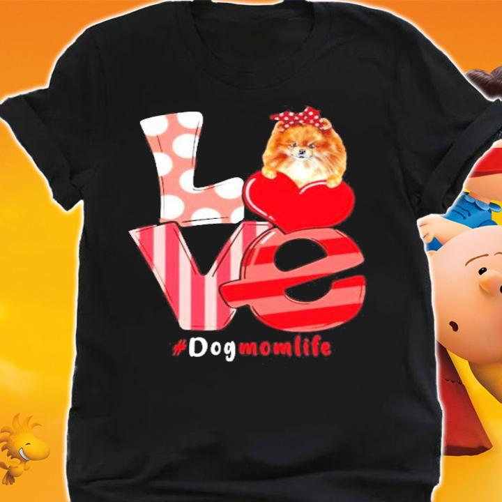 Pomeranian love heart #dogmomlife Valentine shirt