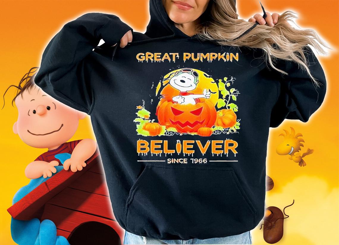 Snoopy great Pumpkin believer since 1966 Halloween T-shirts, hoodie and sweatshirt