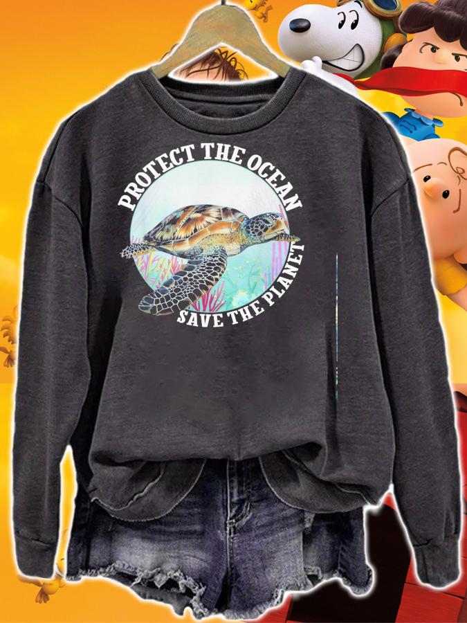 Turtle Protect The Ocean Save The Planet Shirt.Jpg sweatshirt