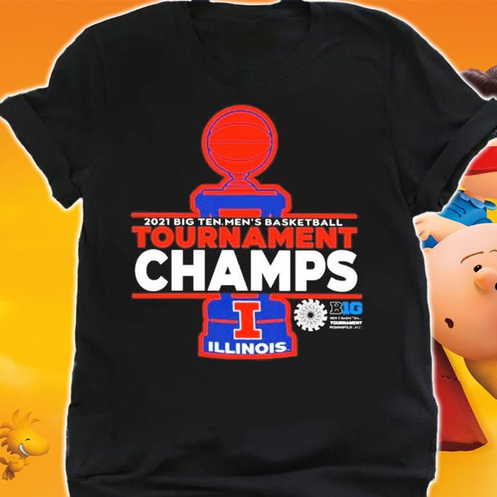2021 big ten men's basketball Tournament Champs Illinois shirt