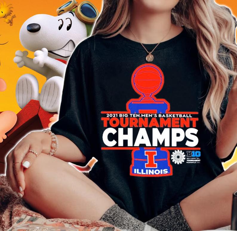 2021 big ten men's basketball Tournament Champs Illinois shirt