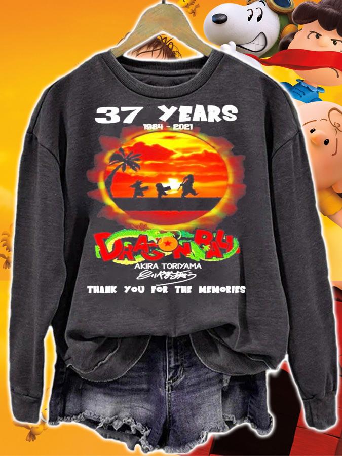 37 years 1984-2021 Dragon Ball Akira Toriyama thank you for the memories shirt sweatshirt