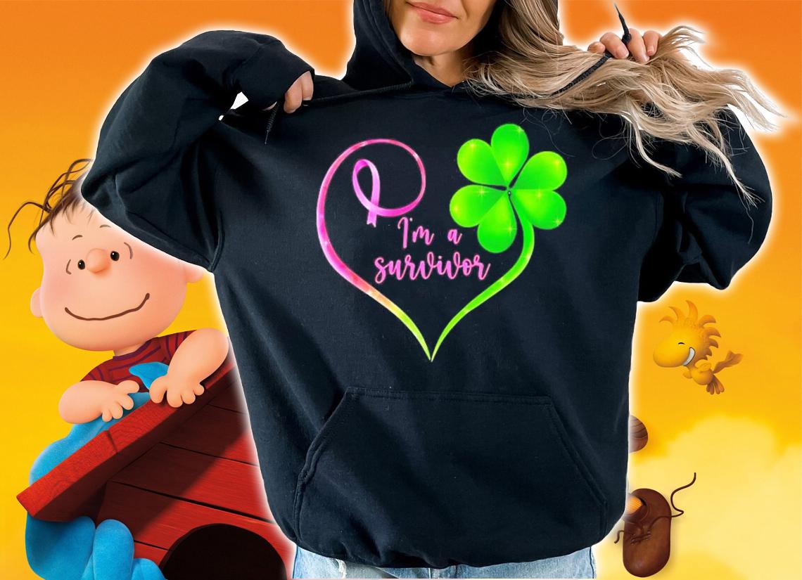Breast cancer Irish Im a survivor heart shirt hoodie