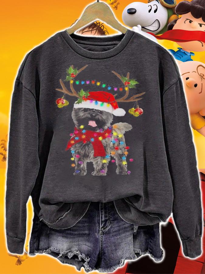 Cairn Terriers gorgeous reindeer Christmas sweater t-shirt sweatshirt