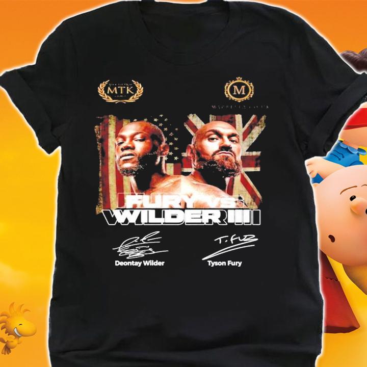 Fury vs Wilder III Deontay Wilder Tyson Fury signature shirt