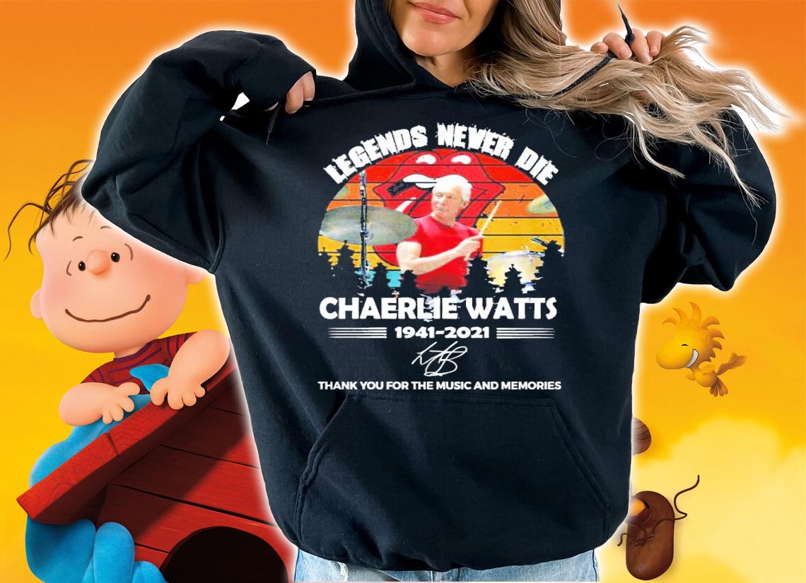 Legends never die Charlie Watts 1941-2021 signature vintage shirt hoodie