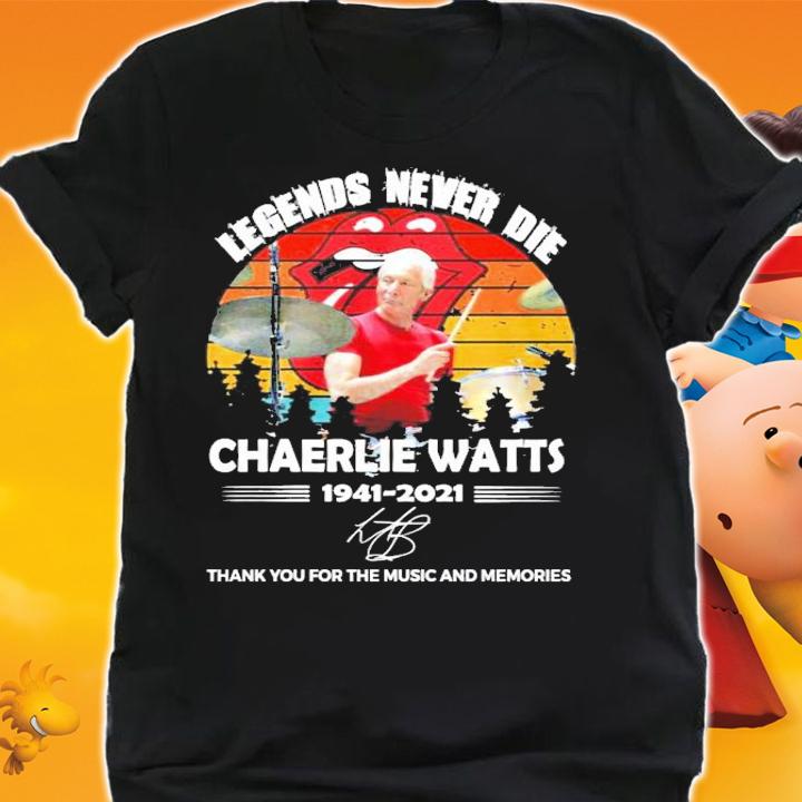 Legends never die Charlie Watts 1941-2021 signature vintage shirt shirt