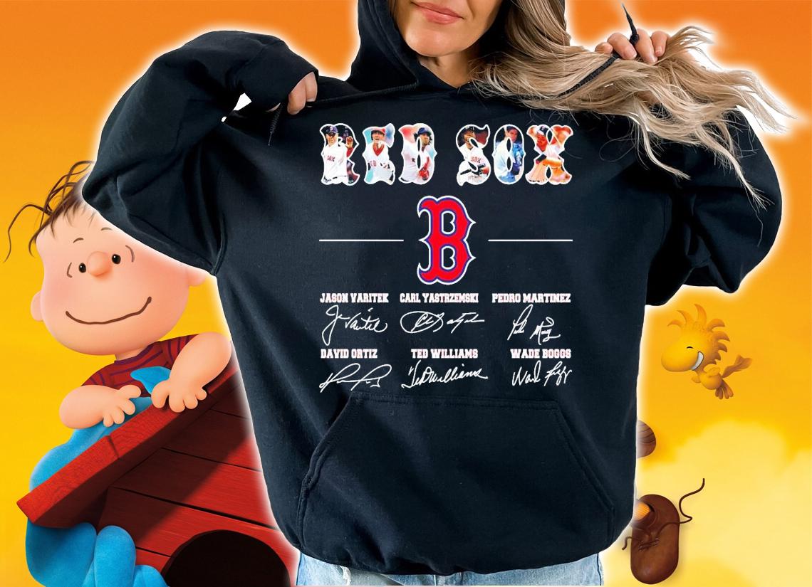 Red Sox Boston signatures team shirt hoodie