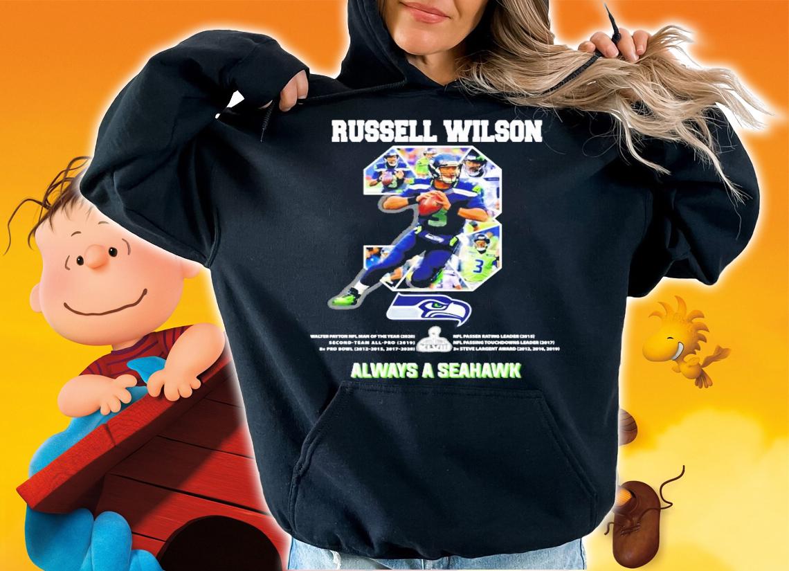 Russell Wilson always a seahawk shirt