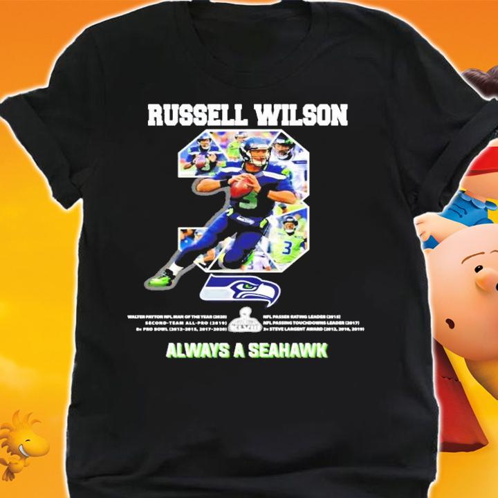 Russell Wilson always a seahawk shirt