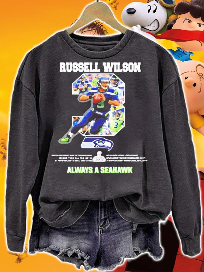 Russell Wilson always a seahawk shirt