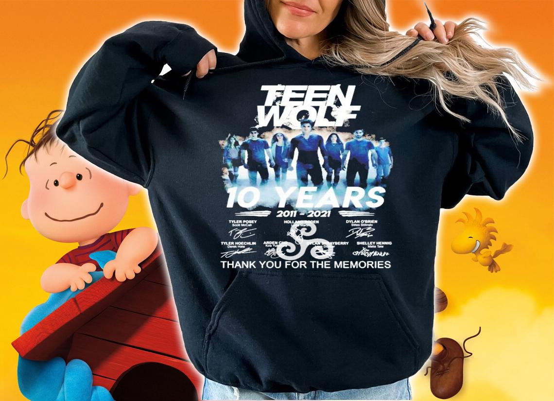 Teen Wolf 10 years 2011-2021 signature thank you for the memories shirt