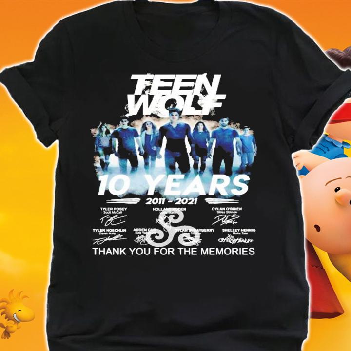 Teen Wolf 10 years 2011-2021 signature thank you for the memories shirt