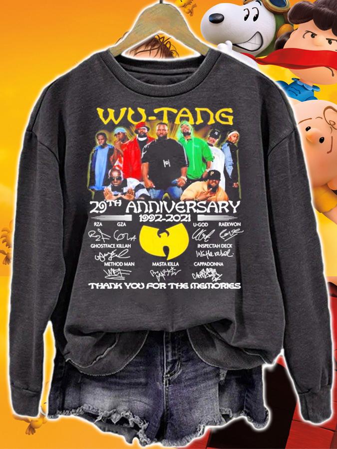 Wu-Tang 29th anniversary 1992-2021 thank you for the memories shirt