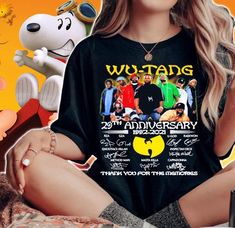 Wu-Tang 29th anniversary 1992-2021 thank you for the memories shirt