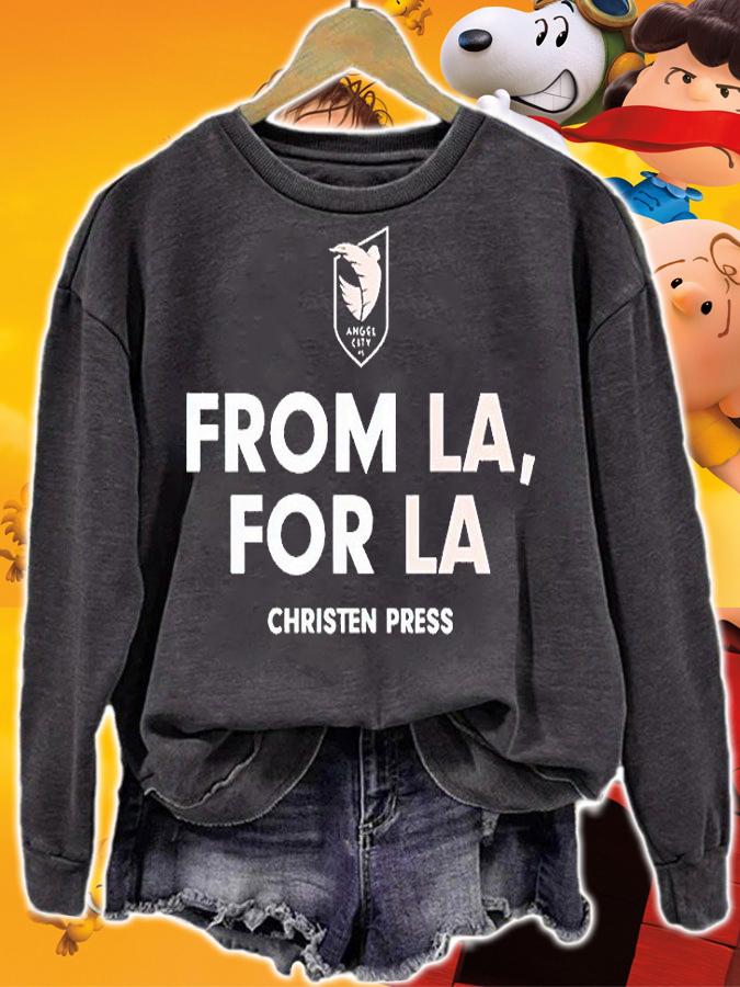 Angel City FC Christen Press from LA for LA T-shirt sweatshirt
