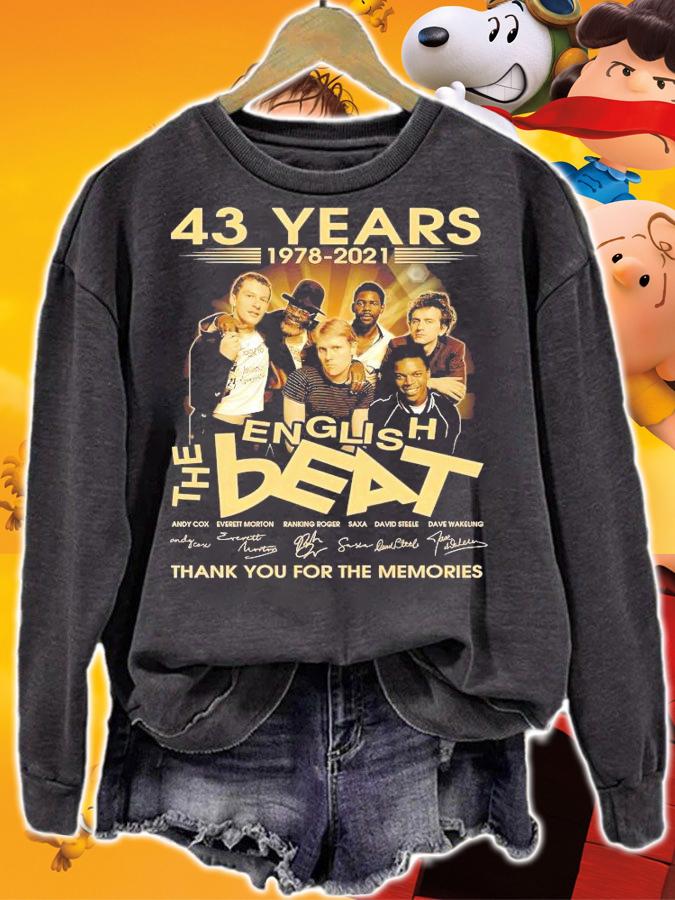 43 years 1978 2021 The English Beat thank you for the memories shirt sweatshirt