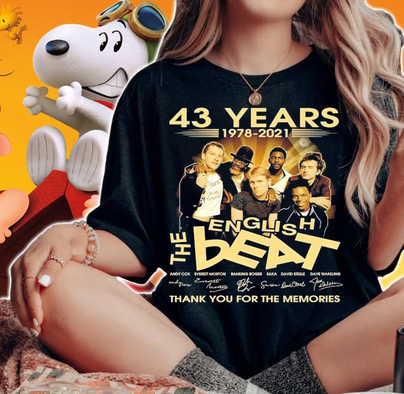 43 years 1978 2021 The English Beat thank you for the memories shirt woman shirt