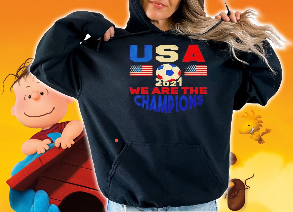 USA soccer we are the Champions Concacaf Gold Cup 2021 vintage shirt hoodie