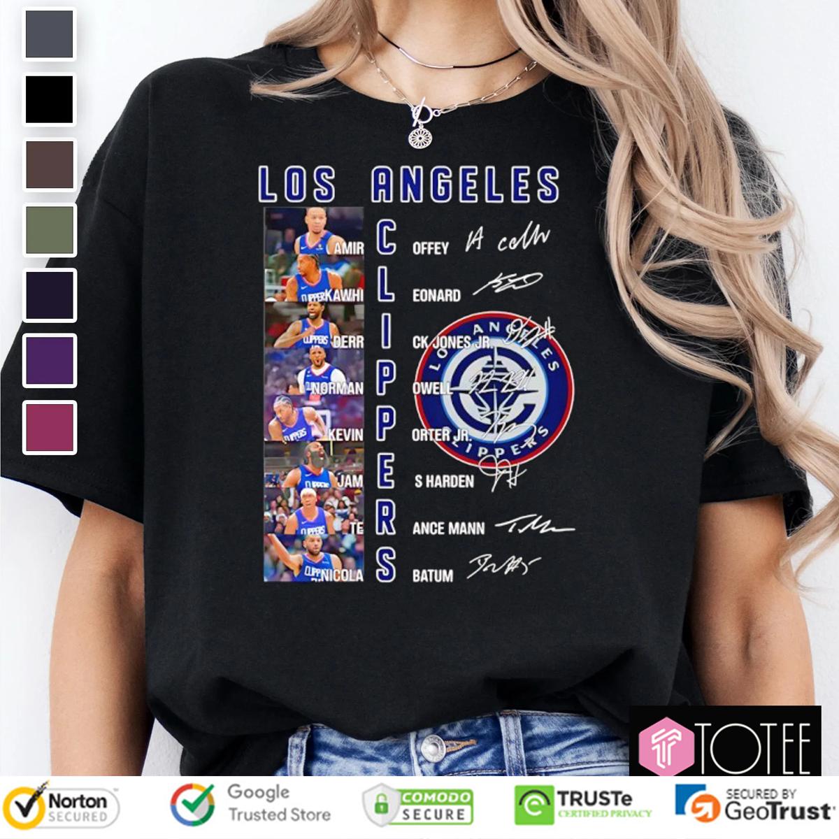 Los Angeles Clippers Basketball Team Players Signatures T-Shirt
