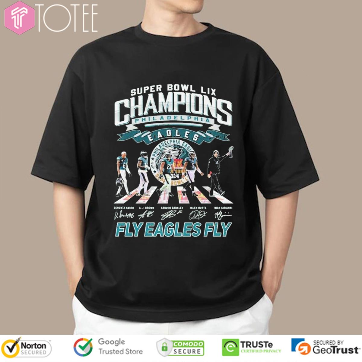 Super Bowl Champions Fly Philadelphia Eagles Fly Abbey Road Signature Shirt
