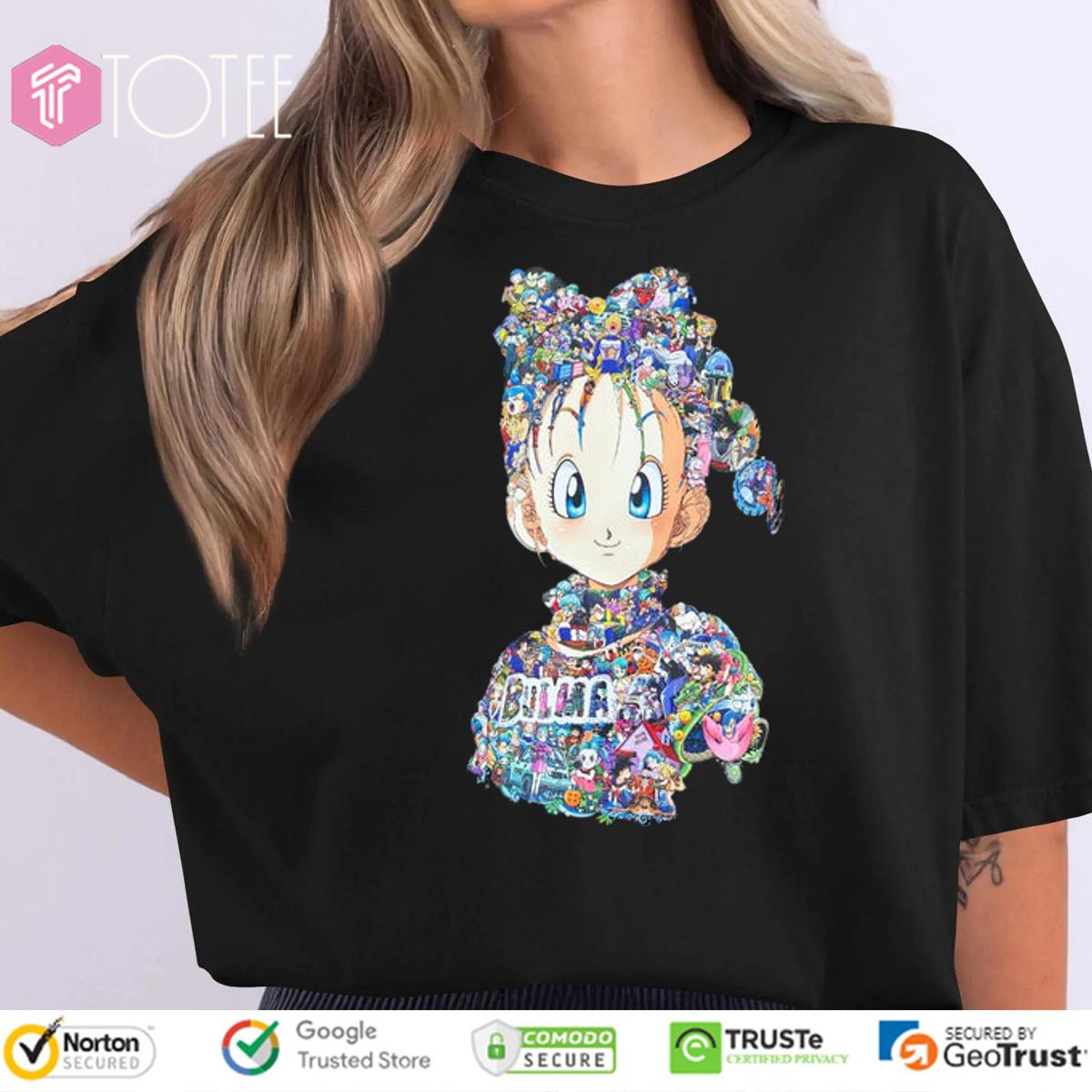 All Characters Inside Bulma Dragon Ball T-Shirt