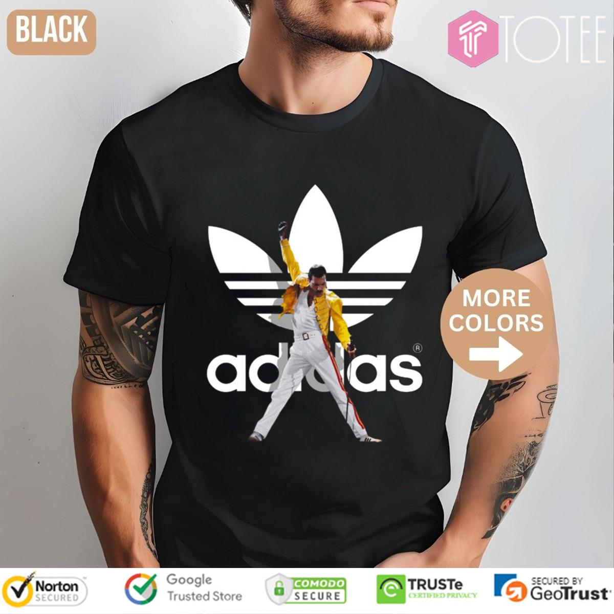Freddie Mercury Parody Adidas Logo T-Shirt