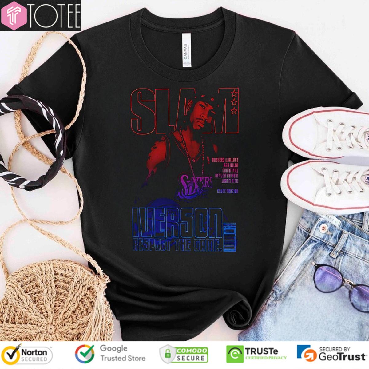 Allen Iverson Philadelphia 76ers SLAM Respect The Game T-Shirt