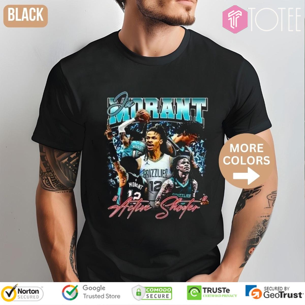Memphis Grizzlies Ja Morant Active Shooter Vintage Style T-Shirt