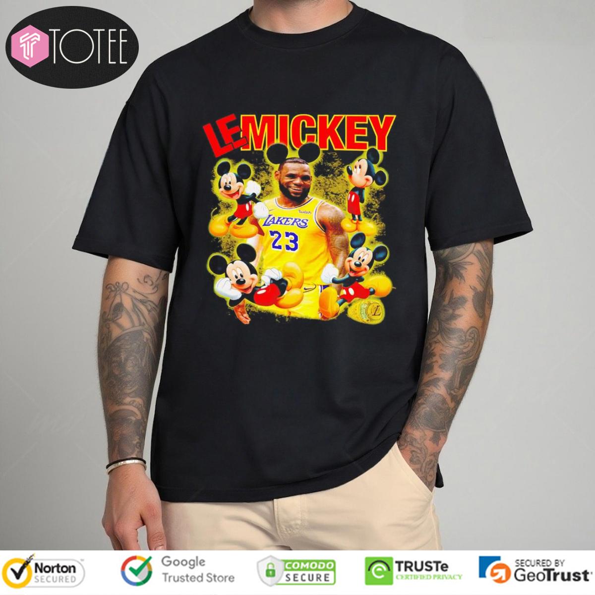 Lakers Lebron James 23 Disney Mickey Mouse T-Shirt