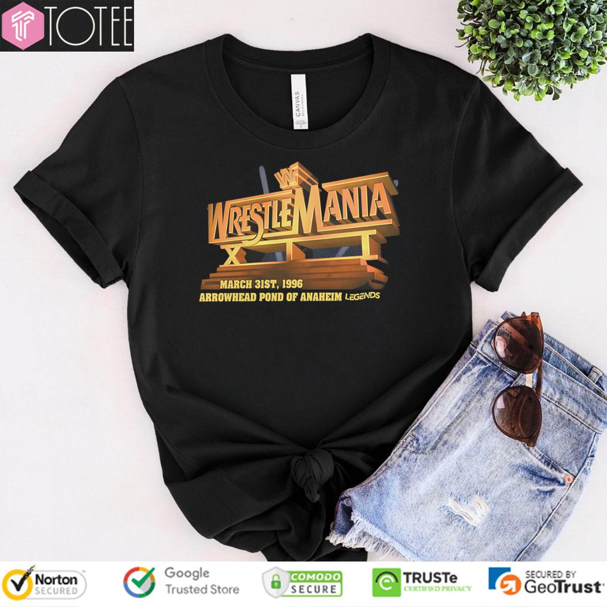 WrestleMania XII March 31 1996 Arrowhead Pond Of Anaheim Legends T-Shirt