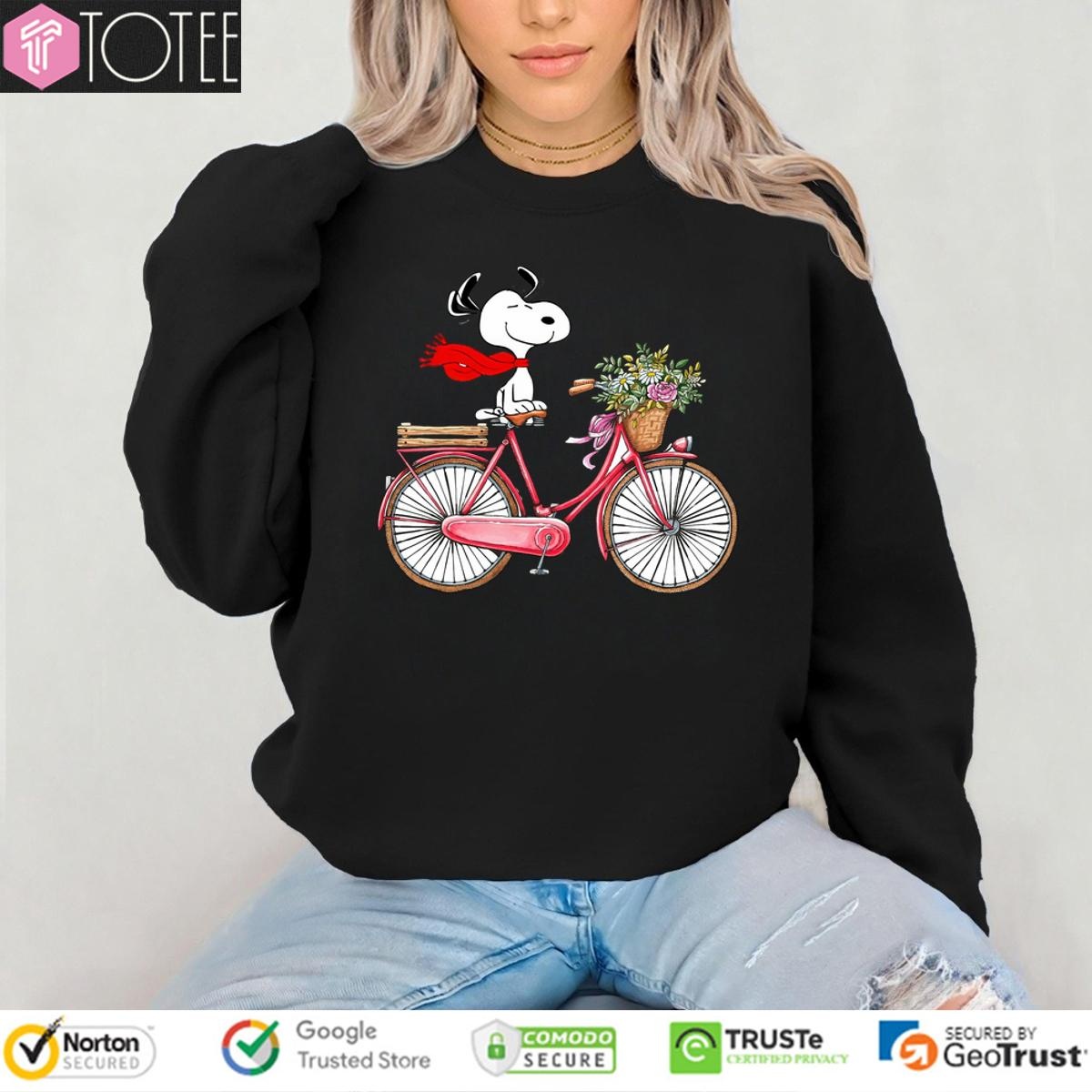Snoopy Riding Bicycle Sweatshirt